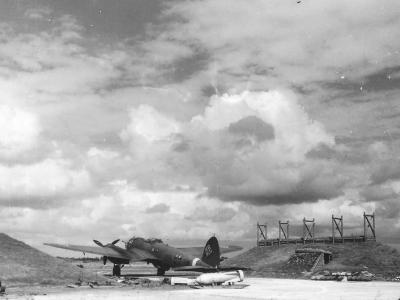 Heinkel He111 Medium Bomber at airfield