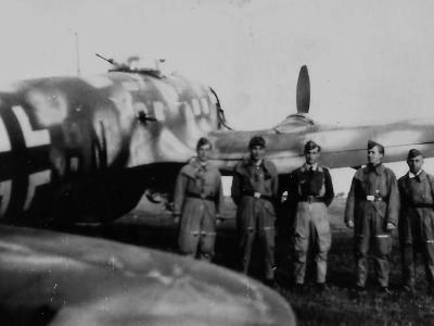Luftwaffe crew and Heinkel He 111
