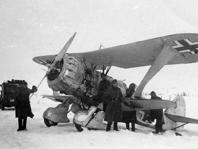 Hs 123B 1942 on the Eastern Front, winter