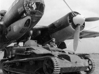 Ju88 and Renault UE Chenillette