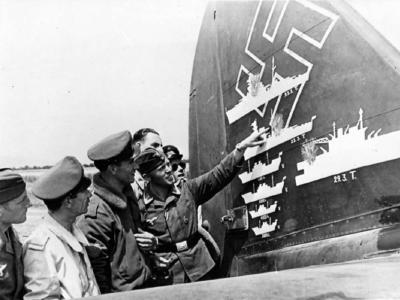 Ju88 victory markings on stabilizer