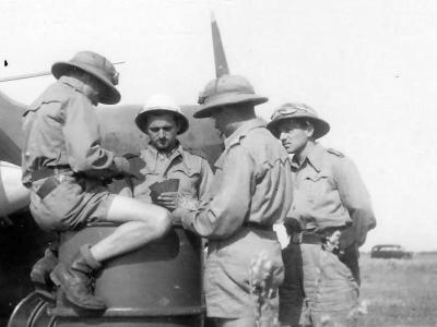 Afrikakorps DAK Soldiers and Ju 87R Stuka