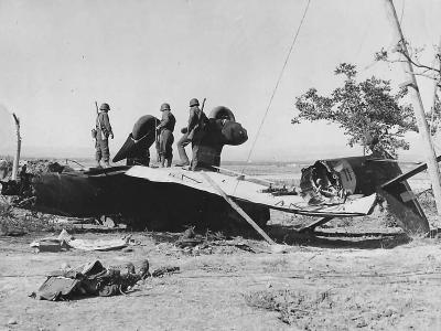 Downed Italian Ju87 Stuka in Sicily 1943