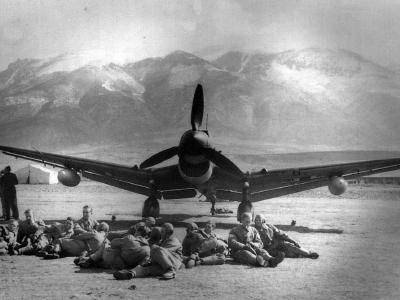 German dive bomber Ju87 R on the ground