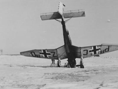 Junkers Ju 87 code PC+ZO in winter