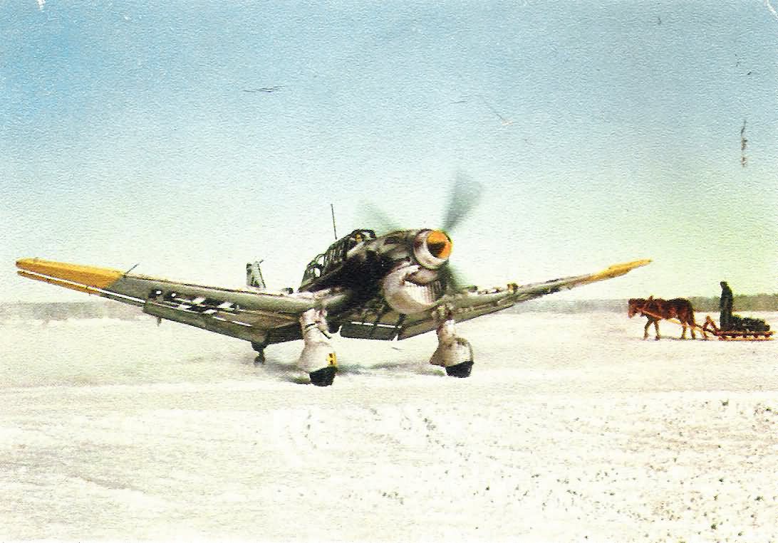 Junkers Ju 87 winter color photo