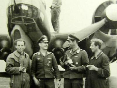 Ju 88 and crew