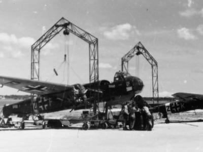 Partially stripped Ju 88 bombers of the KG 77 Italy