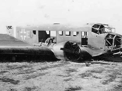 destroyed Ju 52