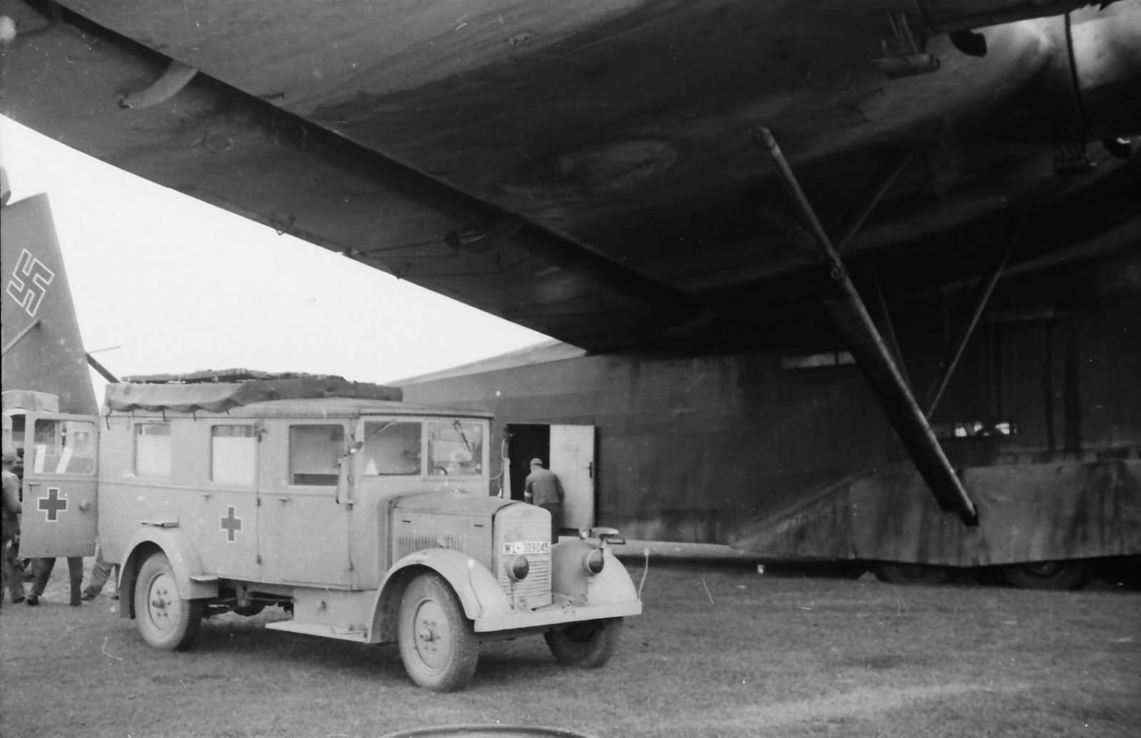 Messerschmitt Me 323 and wehrmacht ambulance