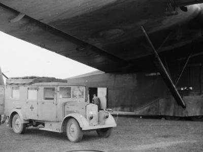Messerschmitt Me 323 and wehrmacht ambulance