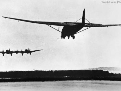 Me321 being towed by a He 111Z