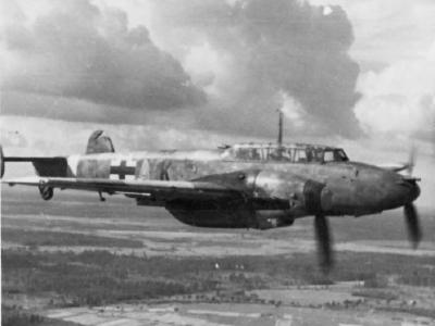 Messerschmitt Bf 110G in flight