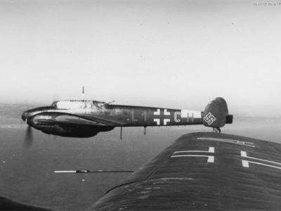 Bf110 L1-CH of the NJG 3 in flight