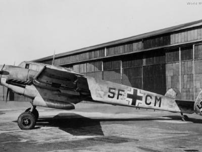 Captured Bf 110C-5 5F-CM of Aufklarungsgruppe 14 England