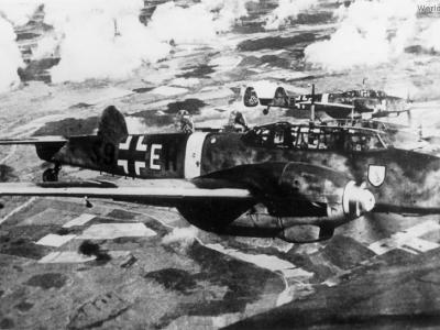 Bf 110F-1 of the SKG210 in flight