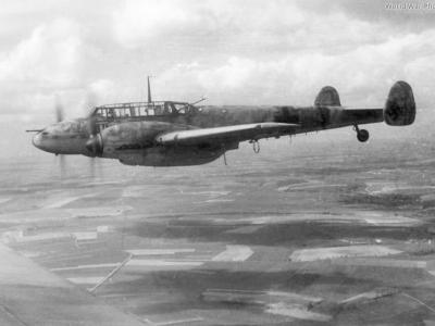 Me 110 of the NJG 4 in flight 1943