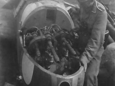 Me 110 nose gun compartment