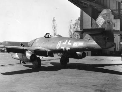 Me262 yellow 8 W. Nr. 112358 of the JG7, Stendal-Borstel Germany 1945