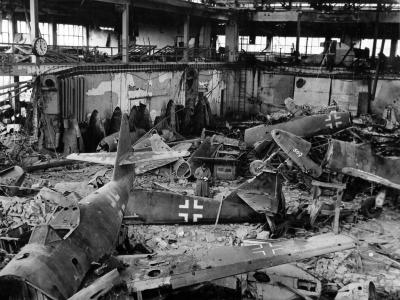 Obertraubling the wreckage of Me 262 Wk Nr 500488