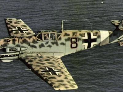 Messerschmitt bf 109 JG27 black 8