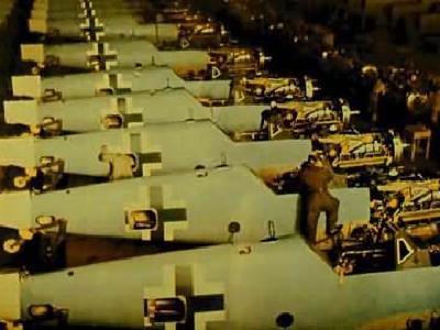 Messerschmitt Bf109 assembly line color photo 3