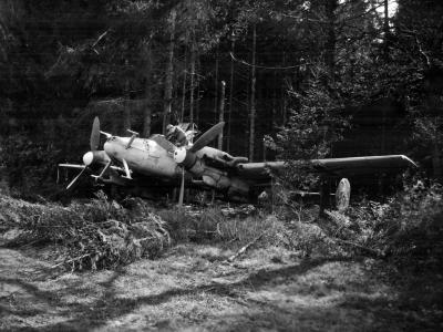 Captured Messerschmitt Bf 110G Night Fighter near Munich May 1945