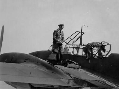 Messerschmitt Bf 110 and pilot