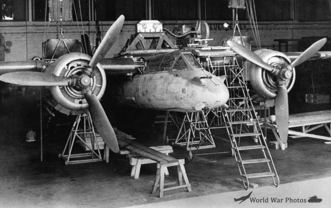 Ta 154 V2 during static vibration tests