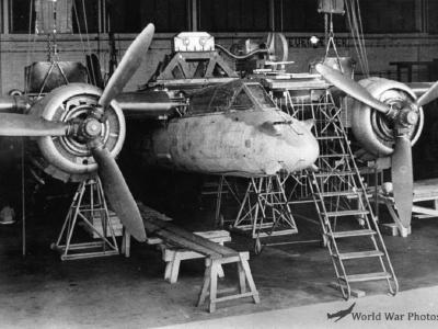Ta 154 V2 during static vibration tests