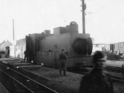 Captured soviet armored locomotive