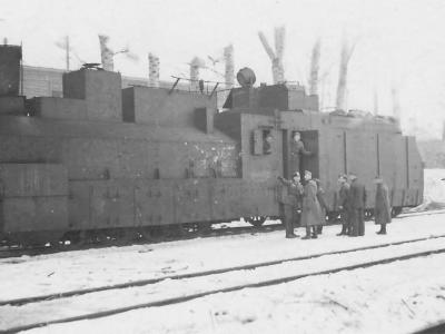 Captured soviet armoured steam locomotive
