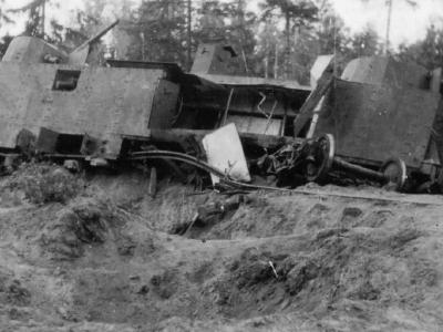 Destroyed russian armored train 2