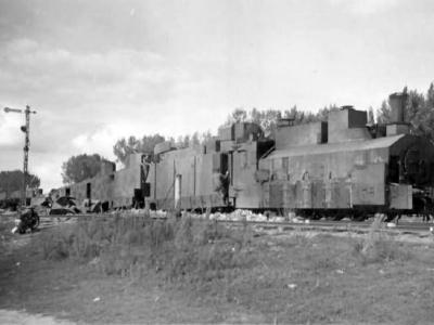 Destroyed russian armored train 7