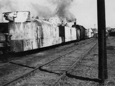 German armoured train Panzerzug in Russia