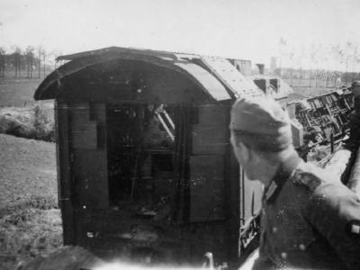 derailed Panzerzug number 1 Holland May 1940