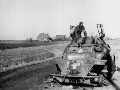 Destroyed SdKfz 222 Poland 1939