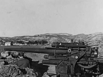Flak 88 gun in anti tank position