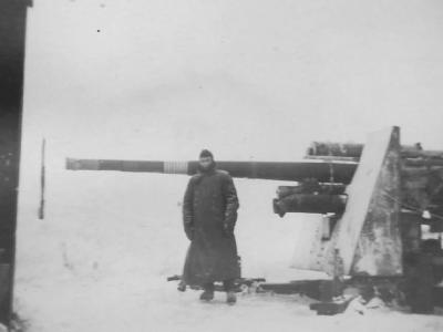 Flak 88 in anti tank position winter
