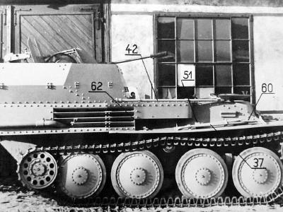 Flakpanzer 38(t) right side view