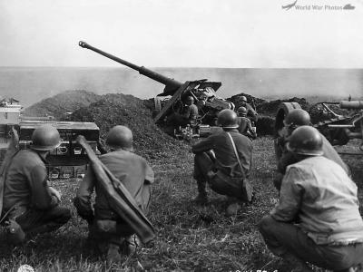 Troops Fire Captured Pak 43 at Retreating Germans at Metz