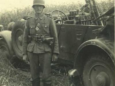 wehrmacht soldier and car