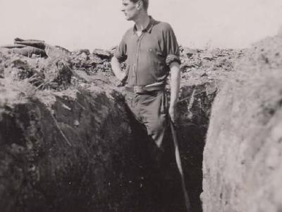 wehrmacht soldier in trench