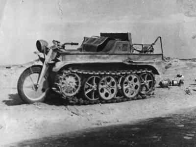 SdKfz 2 abandoned by Germans in Africa