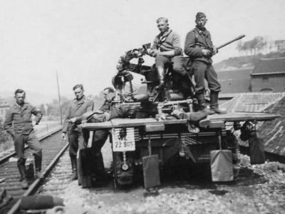 Sd.Kfz.10/4 of the Luftwaffe unit – June 1940 Huy Belgium