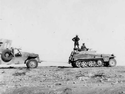 Armored halftrack SdKfz 250 Afrika Korps DAK