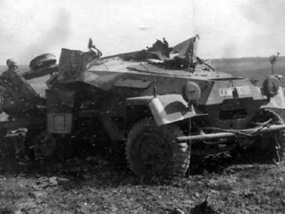Destroyed SdKfz 251 Armoured Personalcarrier