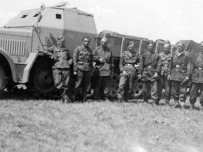 SdKfz 7 with armored cab of the Waffen SS