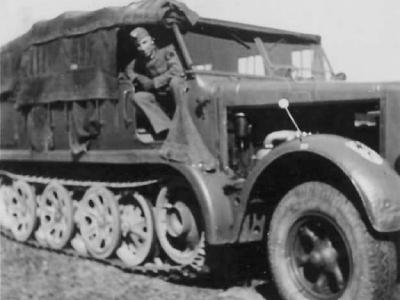 German Army Sd Kfz 7 halftrack vehicle