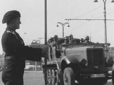 Halftrack Sd.Kfz. 6 during military parade